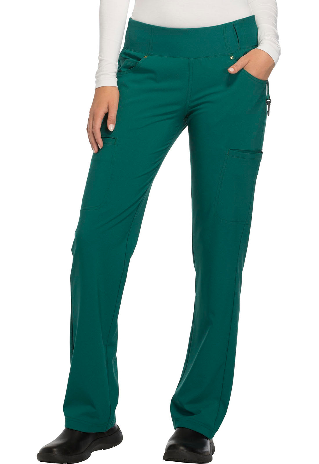 Women's Mid Rise Straight Leg Pull-on Pant - Hunter Green